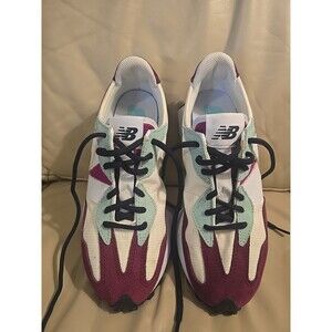 New Balance 327 Women's Athletic Shoes Retro Style Purple White Teal Size 8.5